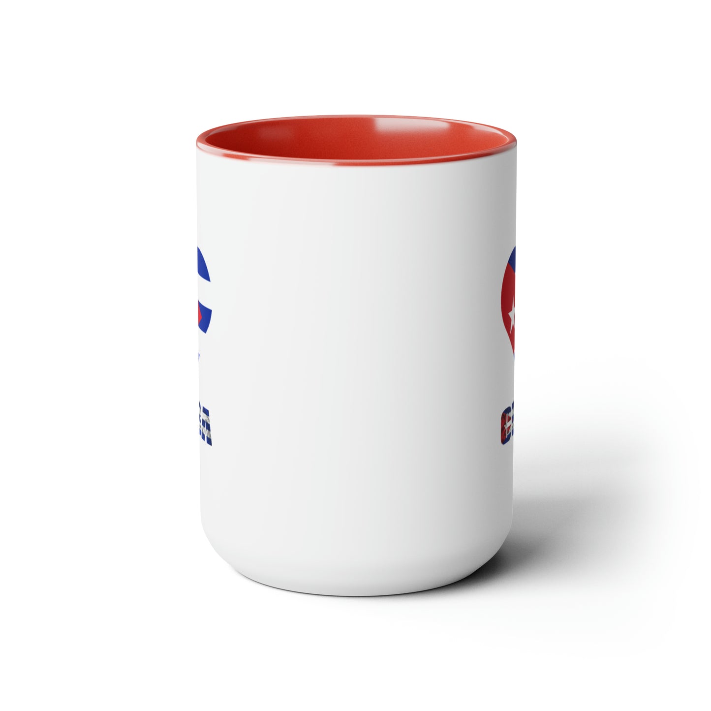 Cuban Two-Tone Coffee Mugs, 15oz