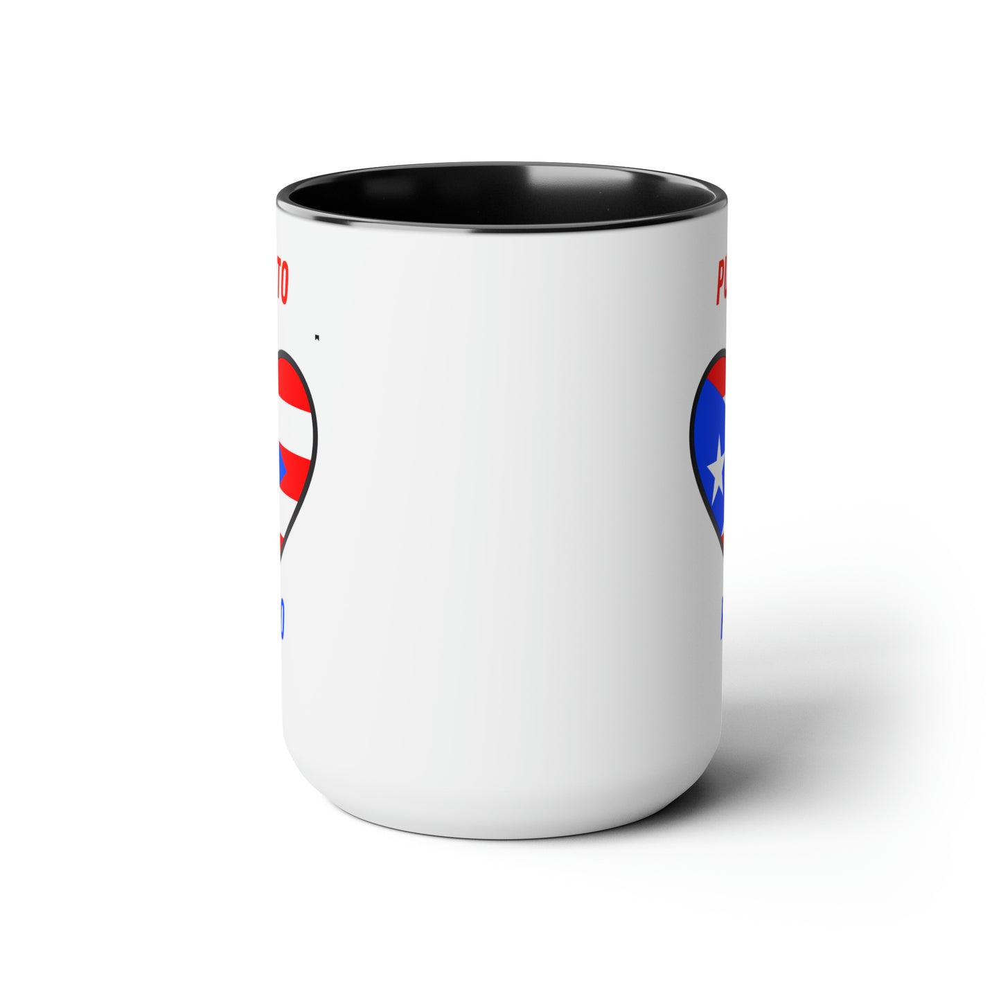 LOVE PUERTO RICO Two-Tone Coffee Mugs, 15oz