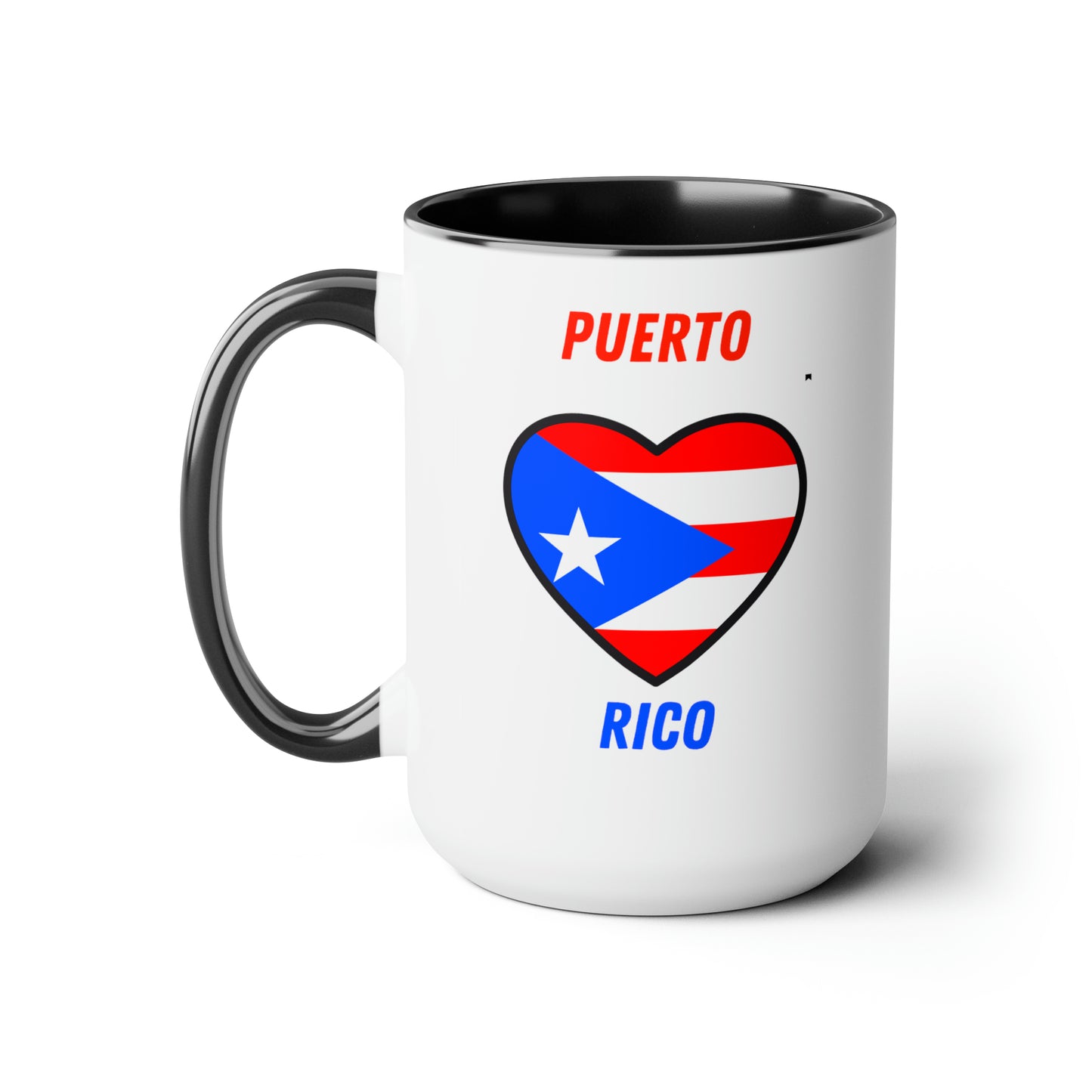 LOVE PUERTO RICO Two-Tone Coffee Mugs, 15oz