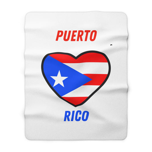 LOVE PUERTO RICO Sherpa Fleece Blanket