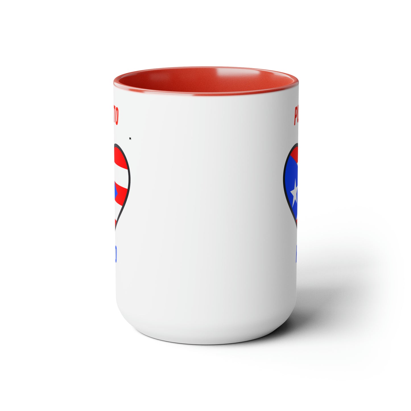 LOVE PUERTO RICO Two-Tone Coffee Mugs, 15oz