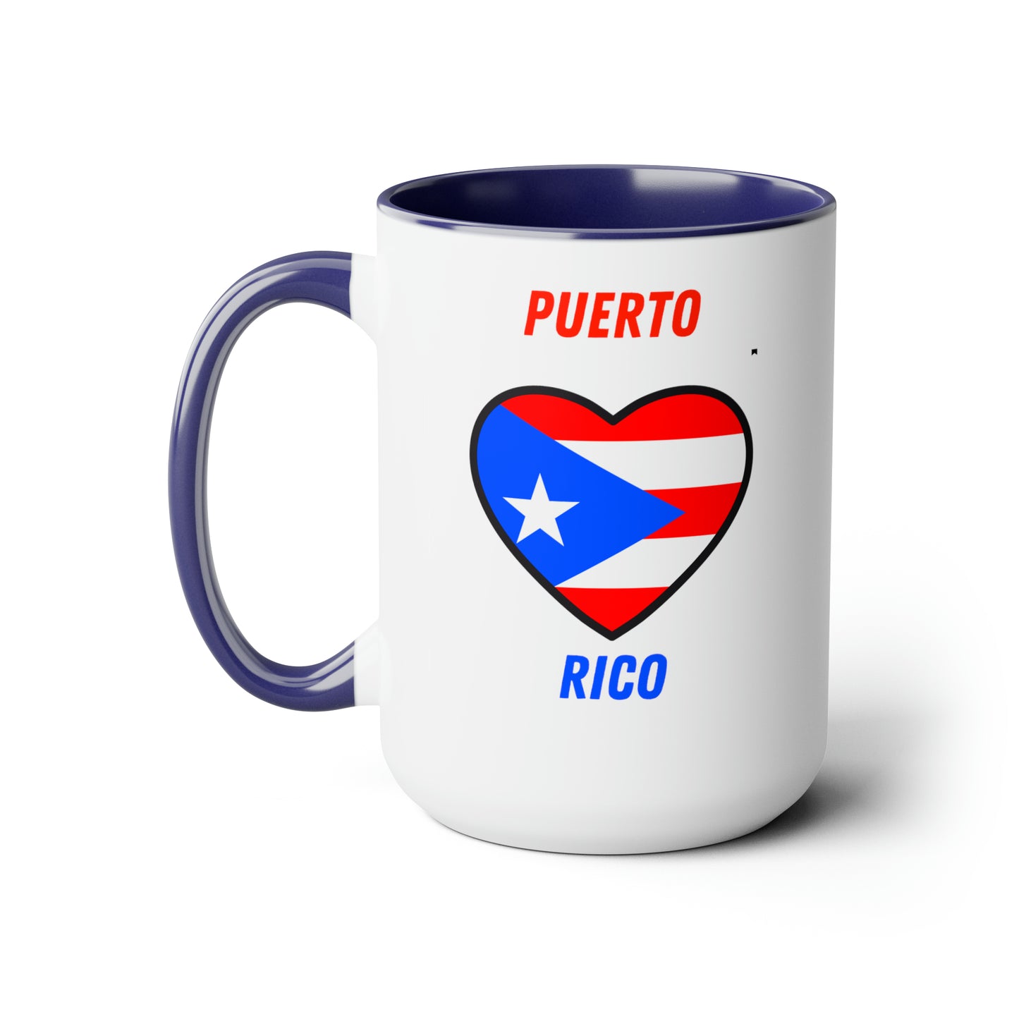 LOVE PUERTO RICO Two-Tone Coffee Mugs, 15oz